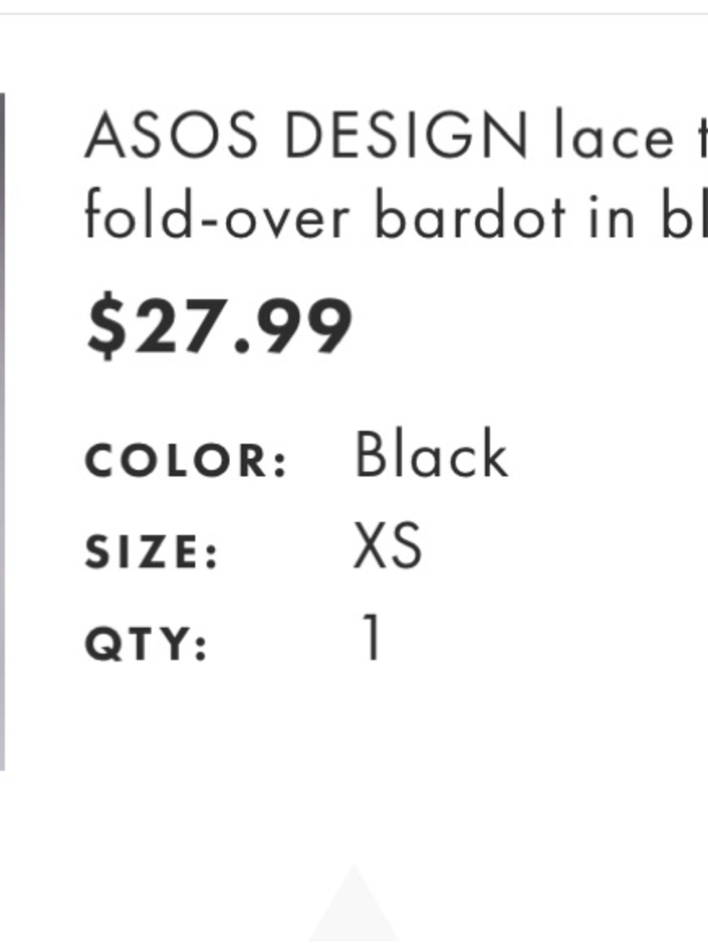 ASOS Black Off-Shoulder Lace Long-Sleeve Bodysuit - Picture 2 of 4